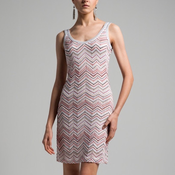 New Missoni Knit Chevron Sequin Mini Dress Tank 2025 Womens Small 40 - Picture 1 of 17